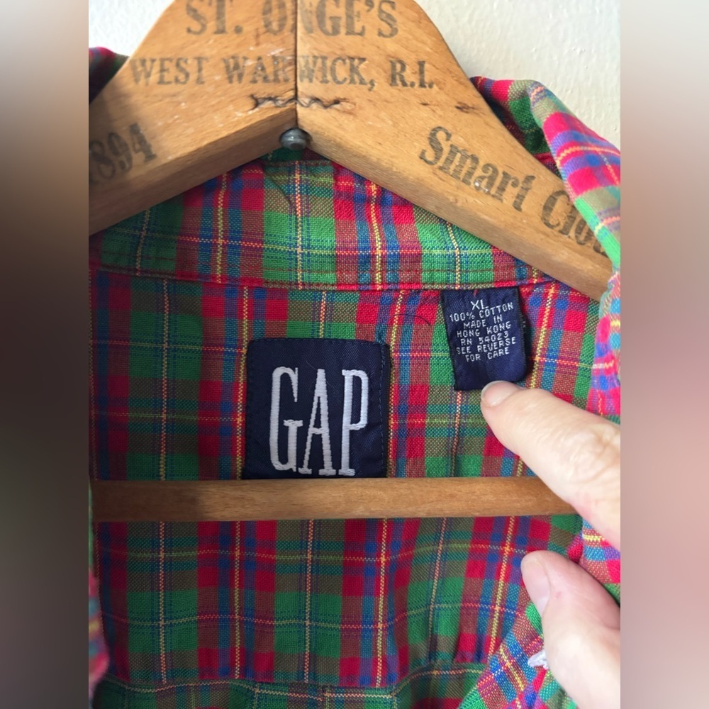 GAP Vintage Classic Preppy Heritage Men's Plaid Button Down Shirt - Picture 5 of 9